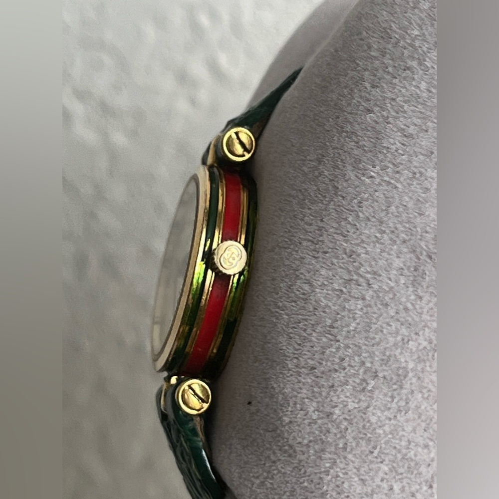 GUCCI 2000L Stacked Case sherry line green straps - Picture 6 of 16